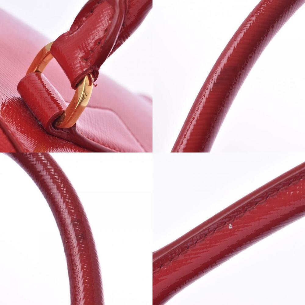 Prada Red Saffiano Handbag Enamel Red - Picture 9 of 9